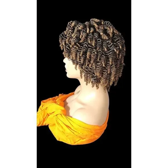 Braided Wig Handmade Micro Millions Braids, Short Kinky Twists, NWT, Short - Picture 10 of 15